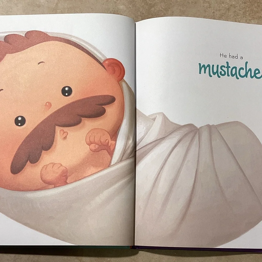 Mustache Baby Hardcover Book